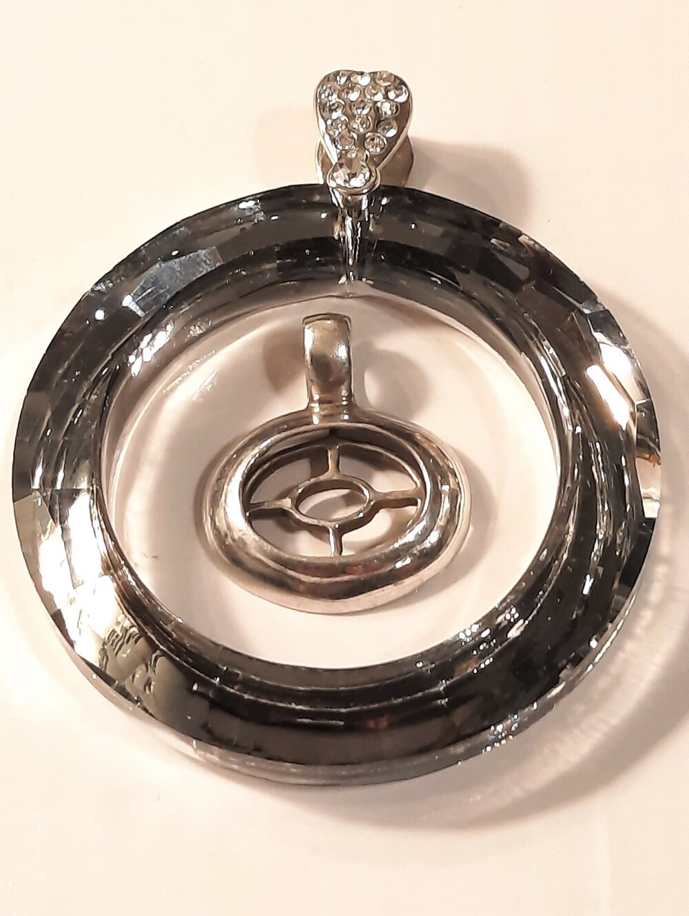 Sterling Silver 925 Pendant And Cristal Pendant
